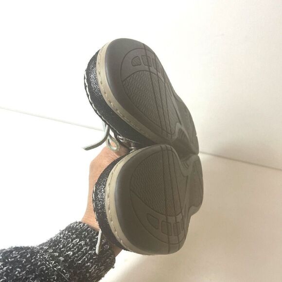 Sperry Top-Sider Black/Brown Leather Women's 8 M Loafer Glitter Bow Slip On Flat - Picture 8 of 11